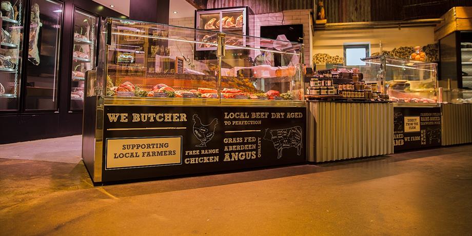 Butchers at Farndon Fields, Market harborough. Farm shop Butchers