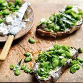 Recipe: Broad beans, garlic & feta bruschetta