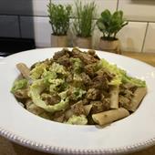 Recipe: Creamy Lemon & Savoy Cabbage Pasta with Garlic Crumb