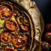 Recipe: Tomato tarts with roasted garlic & goats cheese