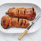 Recipe: Hasselback Butternut Squash With Bay Leaves