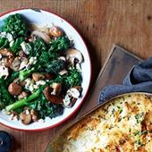 Sauteed Sprouting Broccoli with Mushroom & Stilton